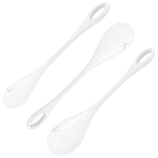 SATISFYER BALLS Ensemble Entraînement Yoni Power 1 Blanc - Aura Intime