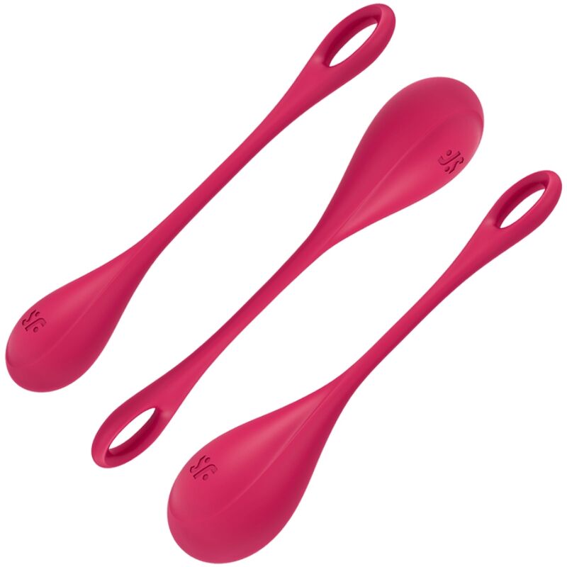 SATISFYER BALLS Ensemble Entraînement Yoni Power 1 Rouge - Aura Intime
