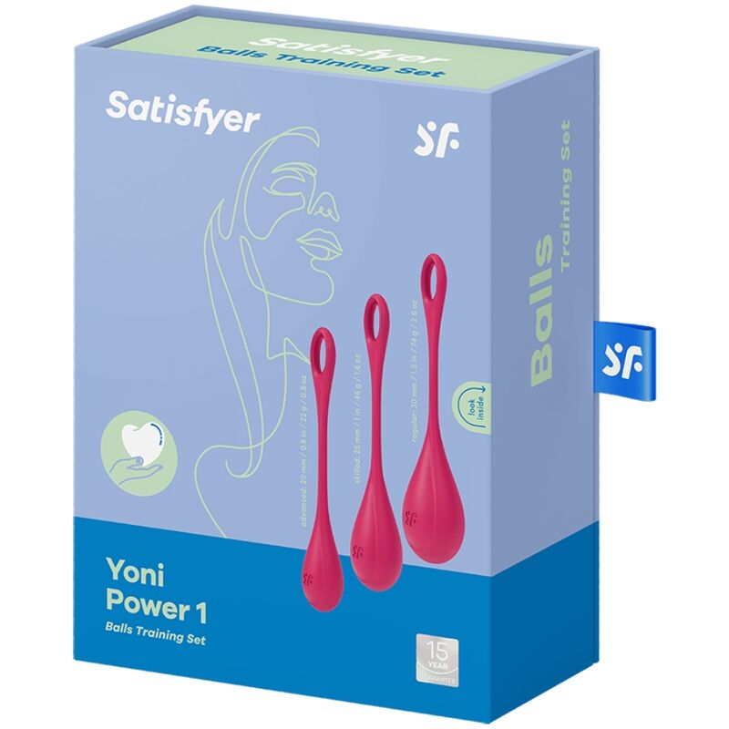 SATISFYER BALLS Ensemble Entraînement Yoni Power 1 Rouge — vue arrière