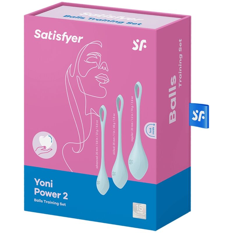 SATISFYER BALLS Ensemble Entraînement Yoni Power 2 Bleu — vue alternative