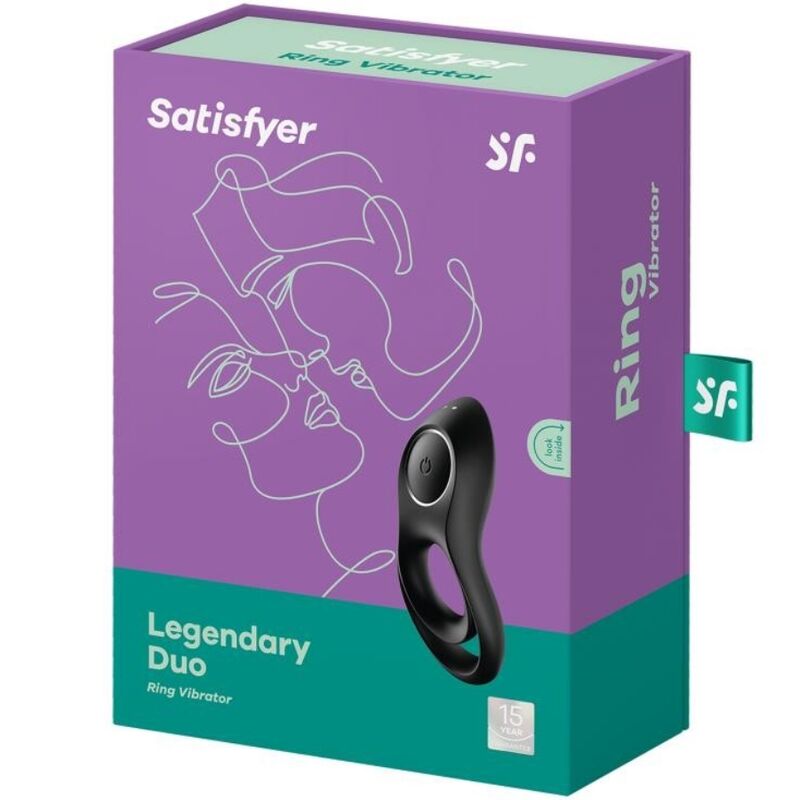 SATISFYER RING VIBRATEUR ANNEAU DUO LÉGENDAIRE NOIR — vue arrière