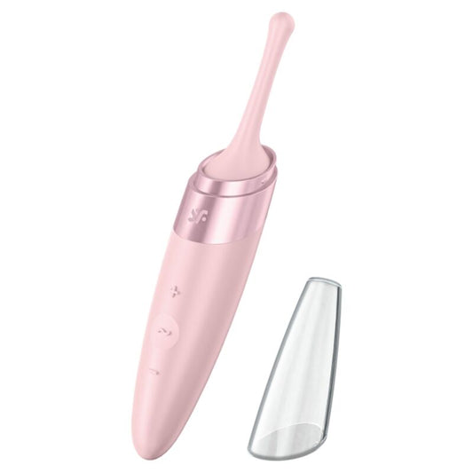 SATISFYER VIBRATOR Vibrateur Pointe Clit Twirling Delight Rose - Aura Intime