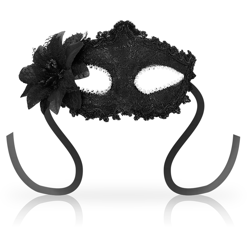 OHMAMA MASKS Masques Antizaz Fleur Côté Style Vénitien - Noir - Aura Intime