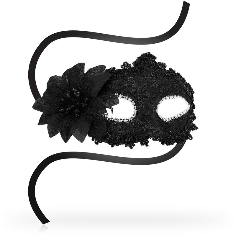 OHMAMA MASKS Masques Antizaz Fleur Côté Style Vénitien - Noir — vue détaillée