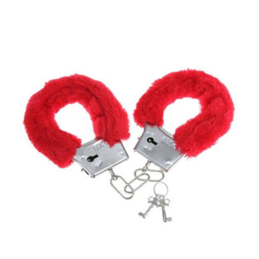 DIABLO PICANTE Menottes Plaisir Fourrure Rouge - Aura Intime