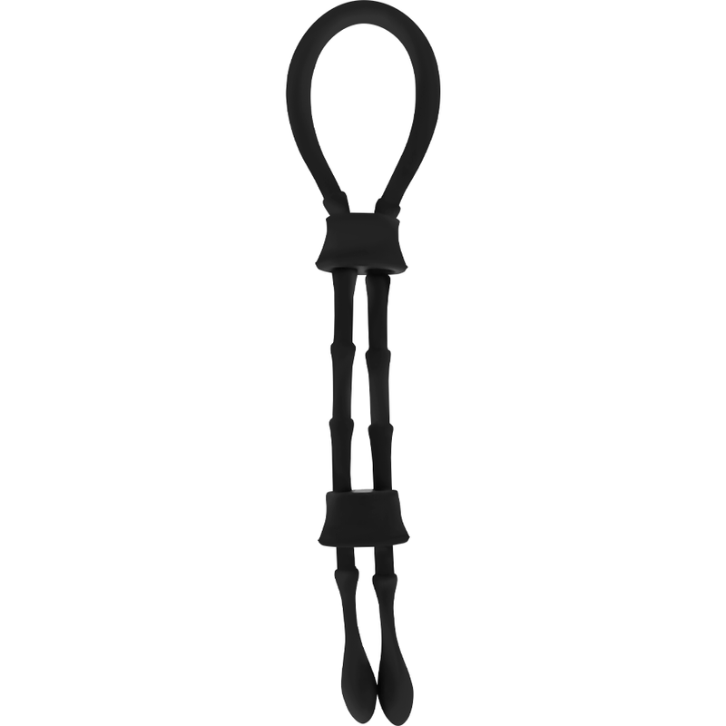 OHMAMA FETISH ANNEAU CORDON COQ TESTICULES SILICONE — vue détaillée