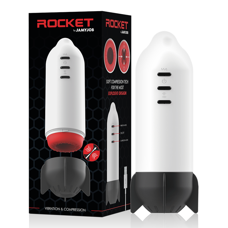 JAMYJOB Masturbateur Rocket Technologie Compression Douce Vibration — vue détaillée