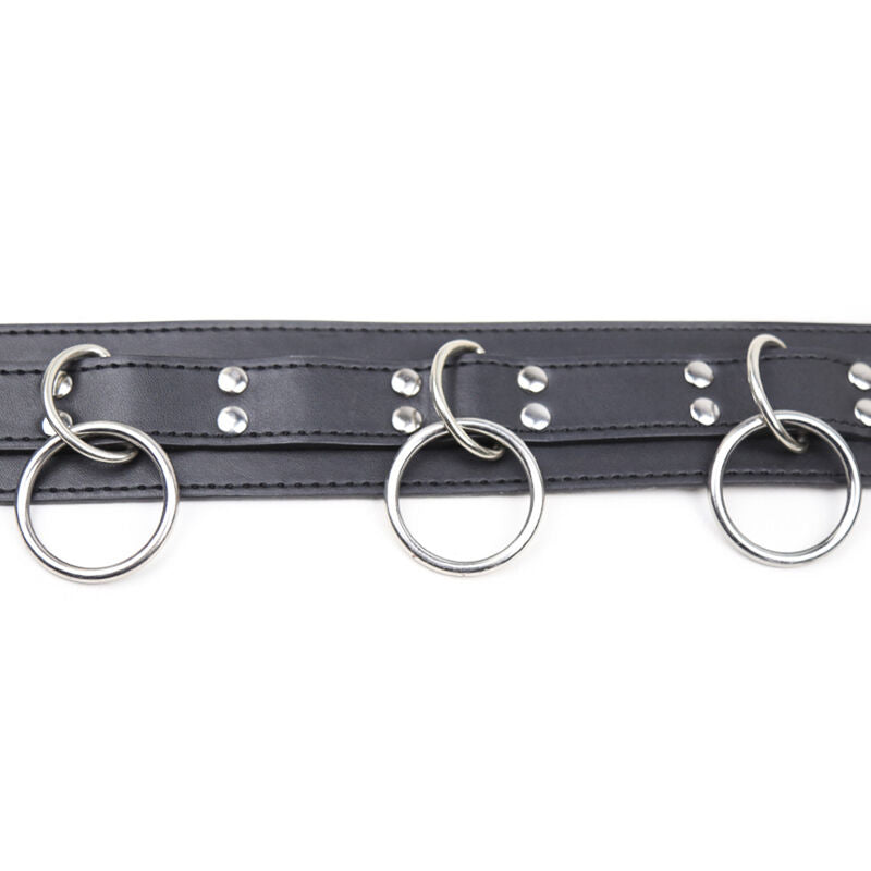 OHMAMA FETISH Collier Soumission 3 Anneaux — accessoires inclus