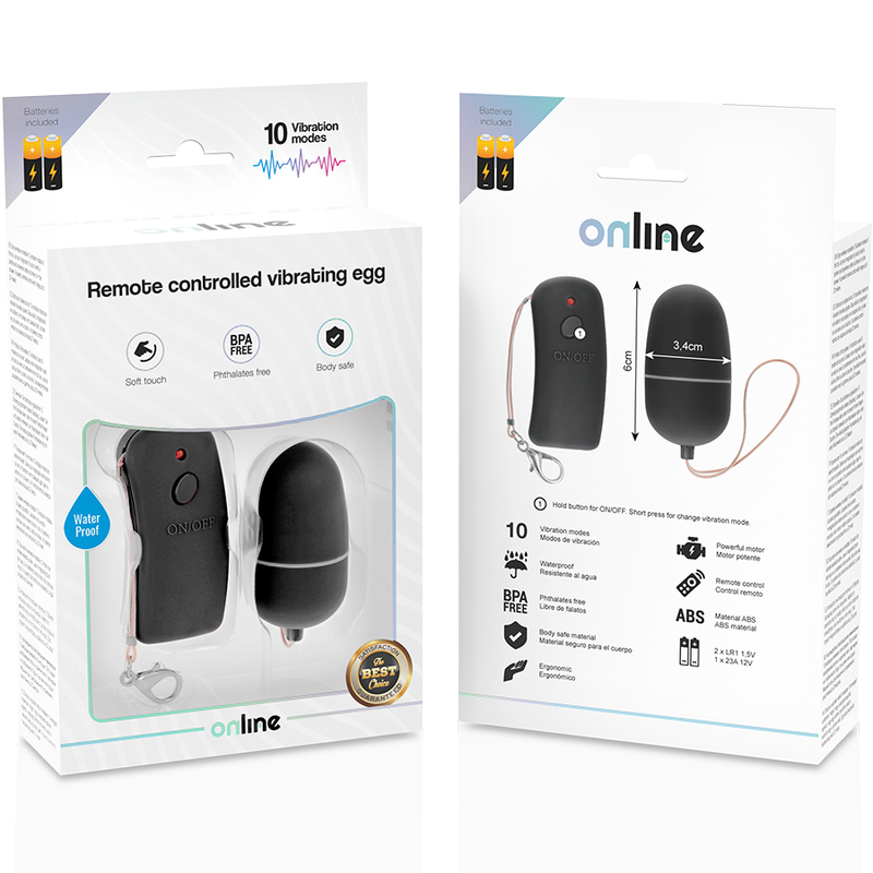 ONLINE Oeuf Vibrant Télécommande Noire — vue alternative