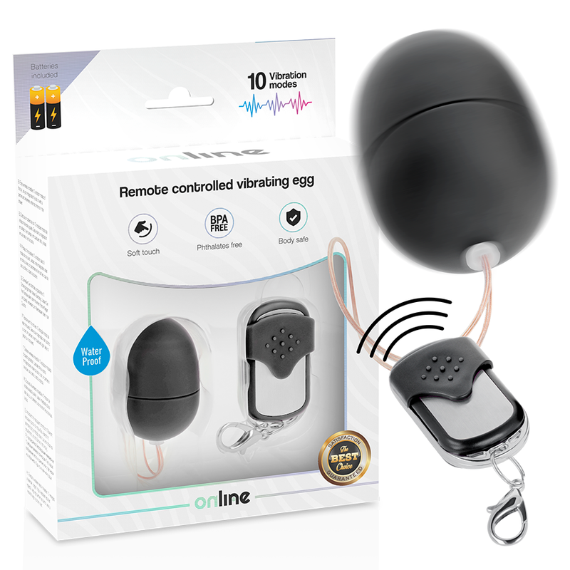 ONLINE OEUF VIBRANT TÉLÉCOMMANDE S NOIR - Aura Intime