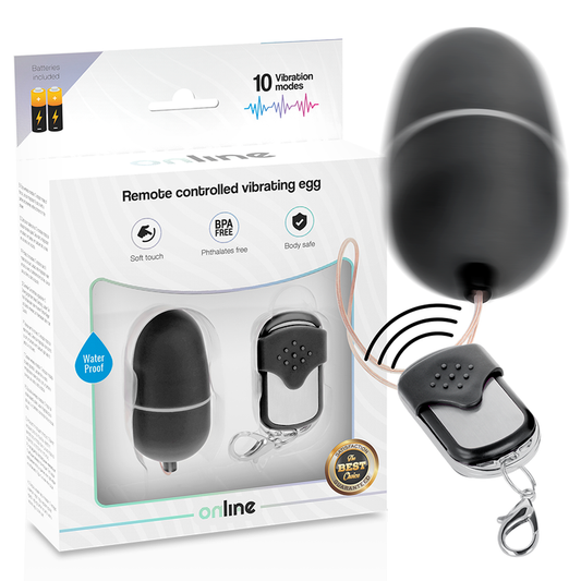 ONLINE OEUF VIBRANT TÉLÉCOMMANDE M NOIR - Aura Intime