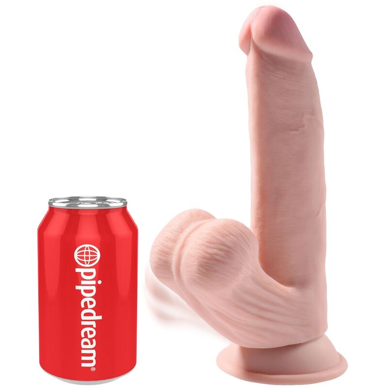 KING COCK PLUS BALLES GODE 3D PLUS 24.5 CM PEAU CLAIRE — vue détaillée