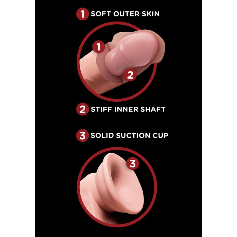 KING COCK PLUS Plus Balles Gode 3D 12.7 Cm — accessoires inclus