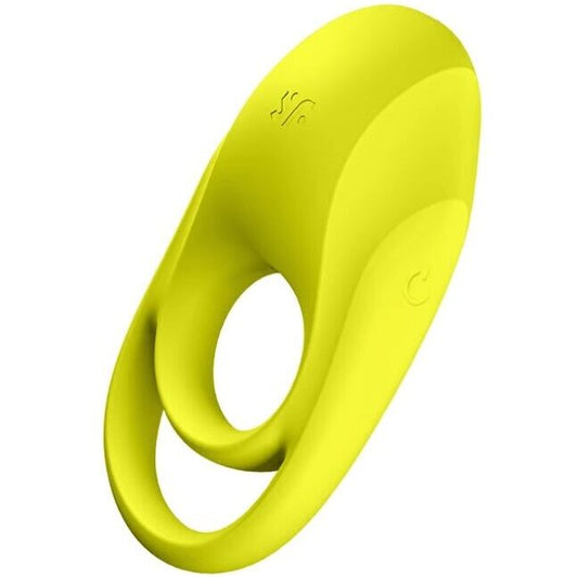 SATISFYER RING VIBRATEUR ANNEAU SPECTACULAIRE DUO JAUNE - Aura Intime