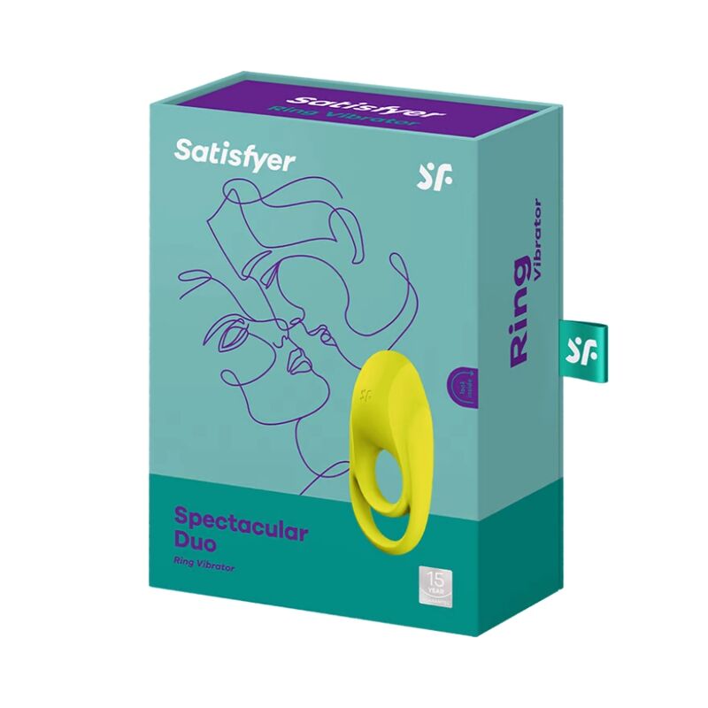 SATISFYER RING VIBRATEUR ANNEAU SPECTACULAIRE DUO JAUNE — vue alternative