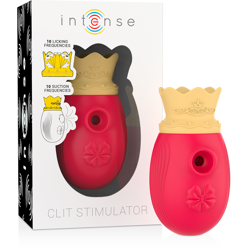 INTENSE HIGH TECH Stimulateur Clitoris 10 Modes D'Aspiration Léchage - Rouge - Aura Intime
