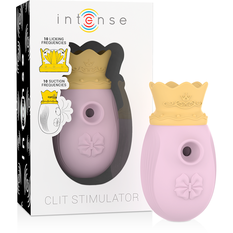 INTENSE HIGH TECH Stimulateur Clitoris 10 Modes D'Aspiration Léchage - Rose - Aura Intime