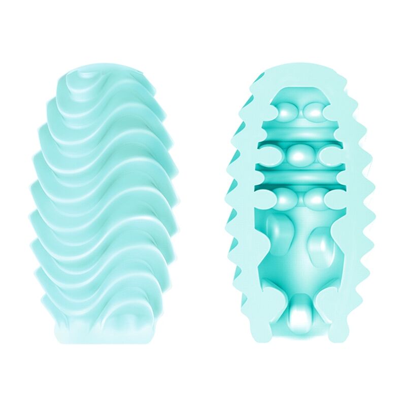 PRETTY LOVE MALE OEUF MASTURBATEUR DOUBLE FACE TURQUOISE — vue détaillée