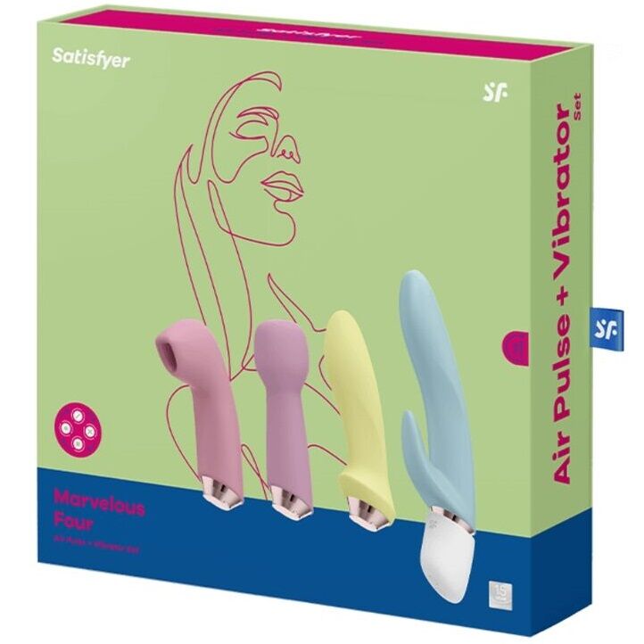 SATISFYER VIBRATOR Marvelous Four Ensemble Vibrateur Air Pulse — vue détaillée