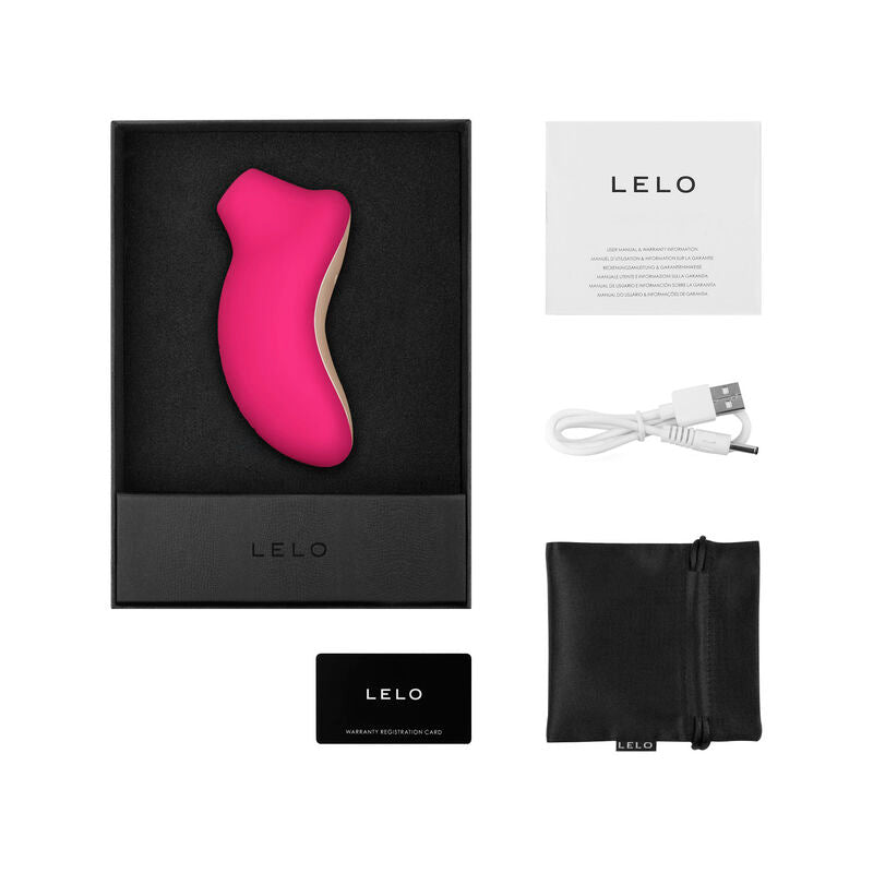 LELO Stimulateur Clitoris Sona 2 Cruise Cerise — accessoires inclus
