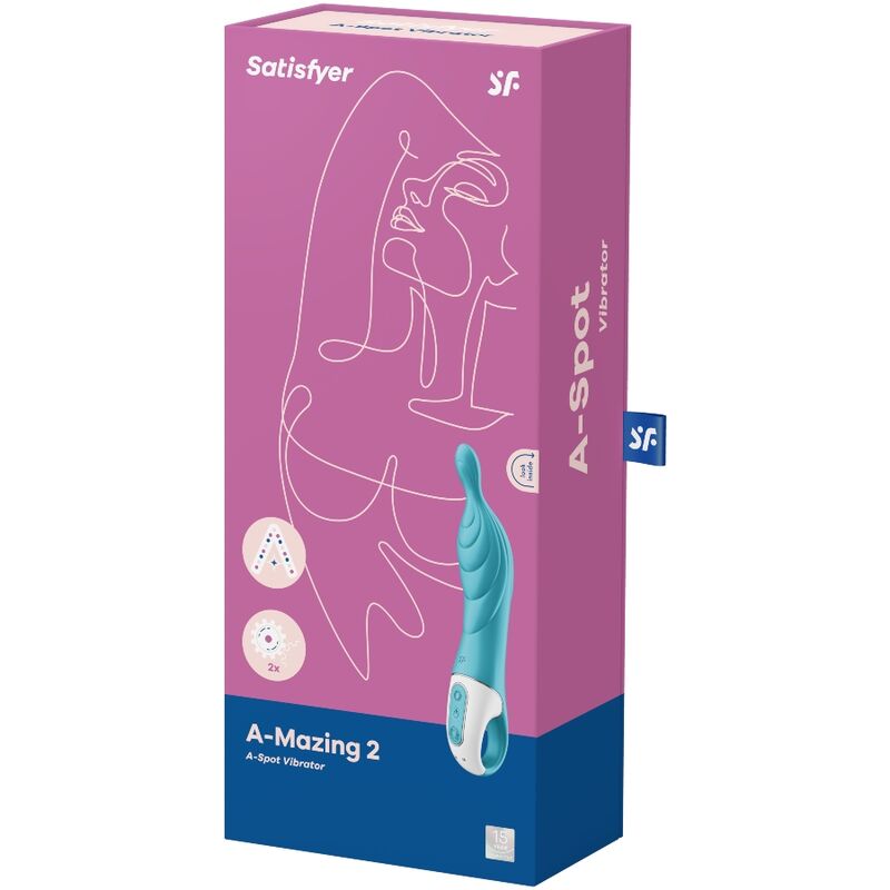 SATISFYER VIBRATOR VIBRATEUR AMAZING 2 ASPOT TURQUOISE — vue alternative