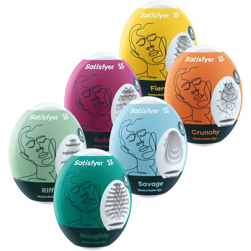 SATISFYER EGGS OEUFS MASTURBATEURS ENSEMBLE 6 UNITÉS - Aura Intime