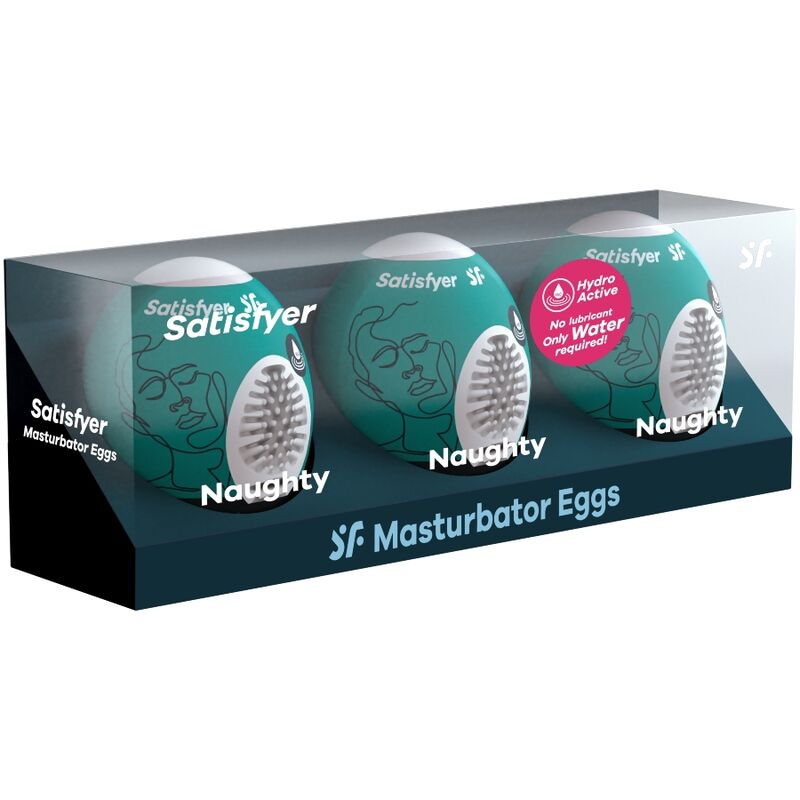 SATISFYER EGGS 3 OEUFS MASTURBATEURS NAUGHTY — vue détaillée