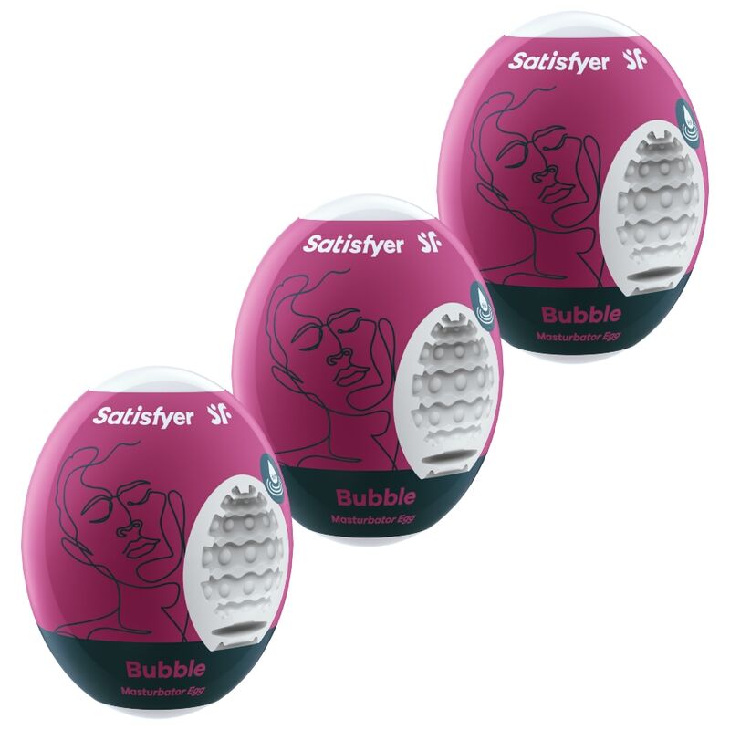 SATISFYER EGGS 3 OEUFS MASTURBATEURS BUBBLE - Aura Intime