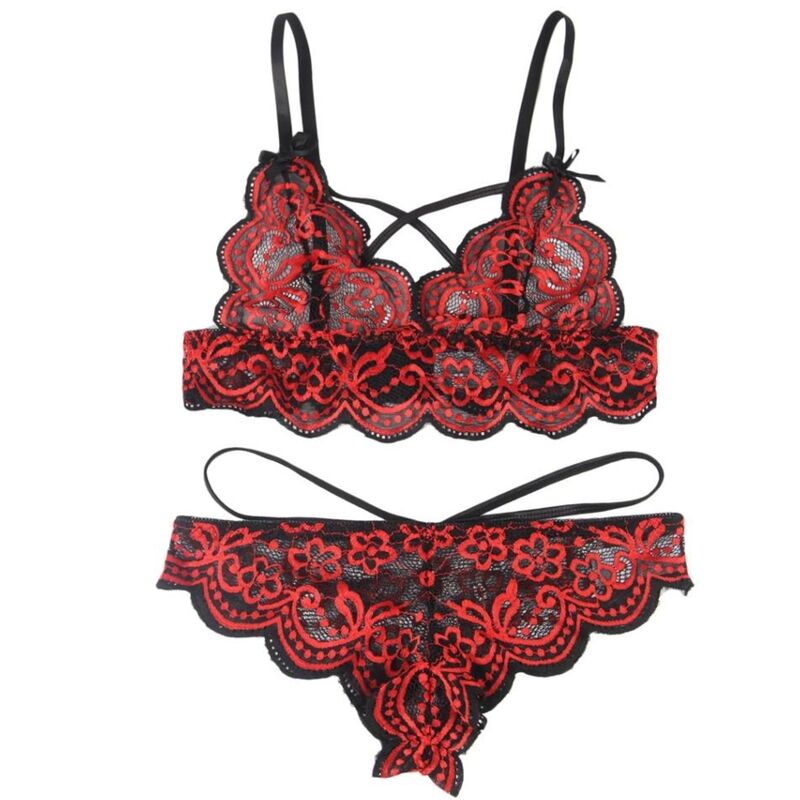 SUBBLIME - Two-Piece Lace Top and Briefs Set S/M