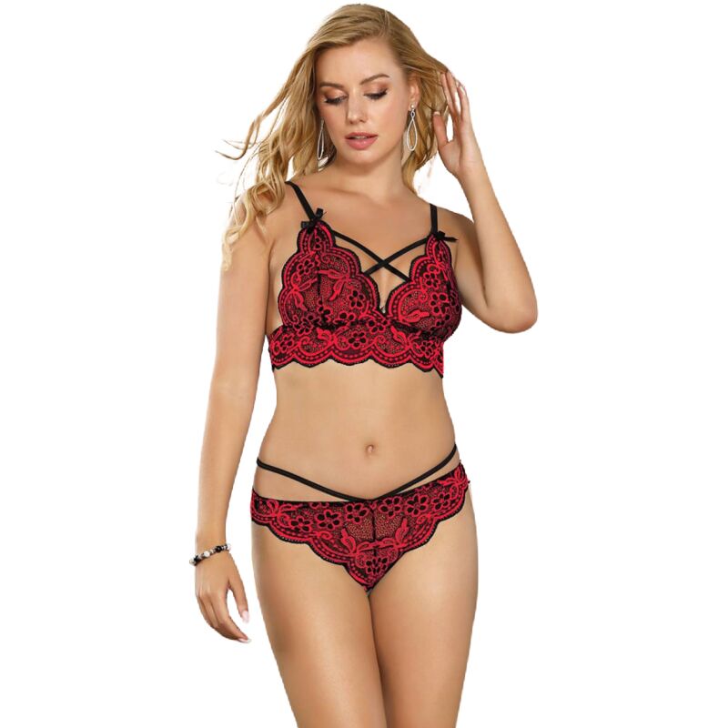 SUBBLIME SETS SET ENSEMBLE DEUX PIÈCES TOP CULOTTE DENTELLE S/M - Aura Intime