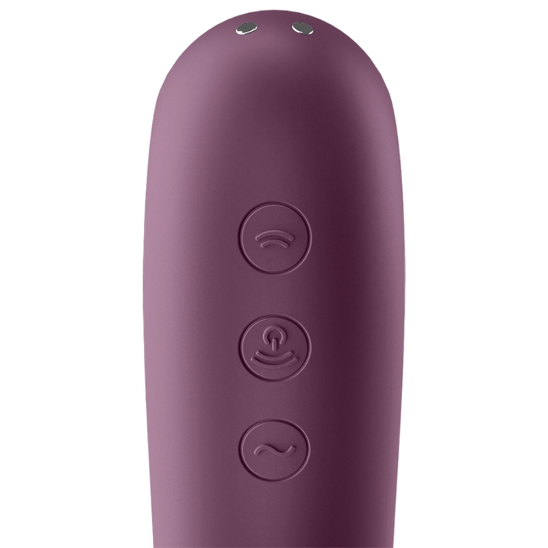 SATISFYER AIR PULSE Vibrateur Dual Kiss Air Pulse Vin Rouge — vue alternative
