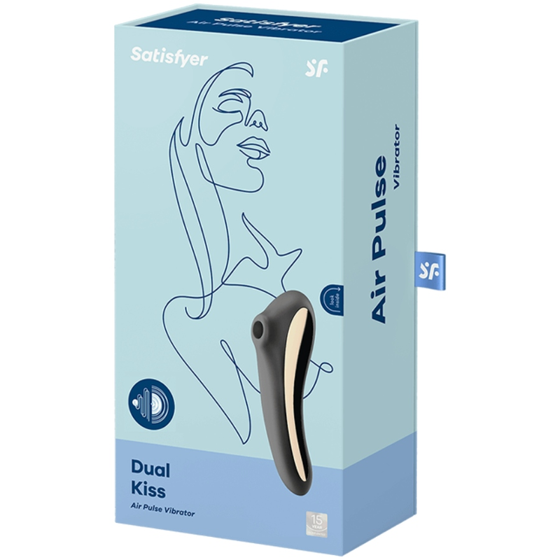 SATISFYER AIR PULSE Vibrateur Dual Kiss Air Pulse Noir — vue arrière
