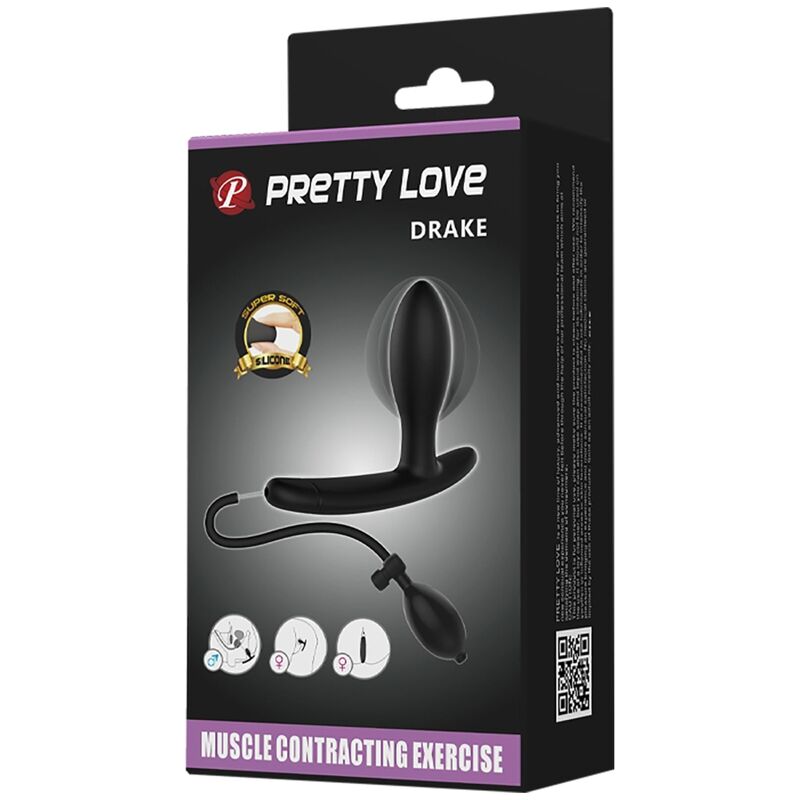 PRETTY LOVE Plug Anal Gonflable Drake — vue arrière