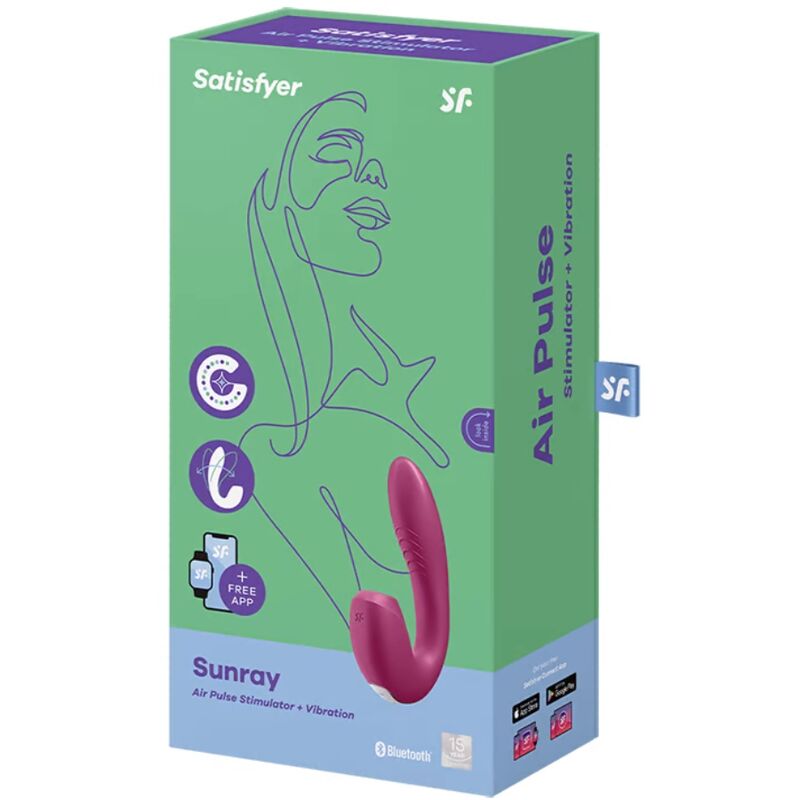 SATISFYER CONNECT Application Sunray Stimulateur Vibrateur Rouge — vue alternative