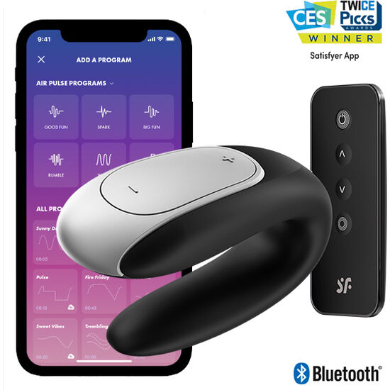 SATISFYER CONNECT Vibrateur Partenaire Double Fun Noir - Aura Intime