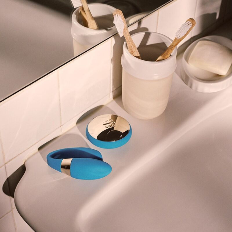 LELO Masseur Couples Tiani Duo Bleu — accessoires inclus