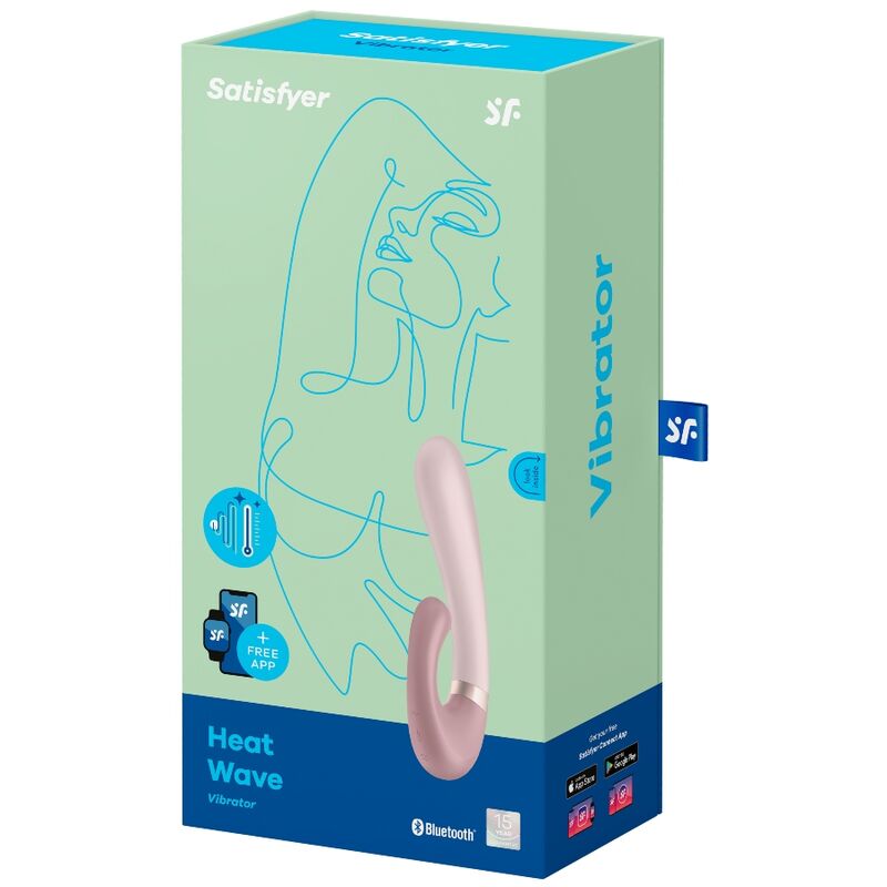 SATISFYER CONNECT Application Heat Wave Vibrator Rose — vue arrière