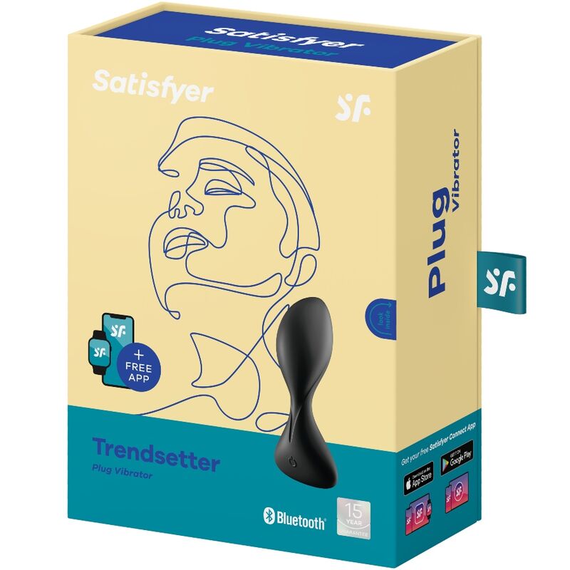 SATISFYER CONNECT Application Plug Vibrant Trendsetter Noir — vue arrière