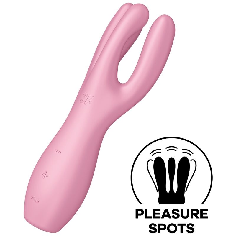 SATISFYER VIBRATOR Vibrateur Threesome 3 Rose — vue détaillée