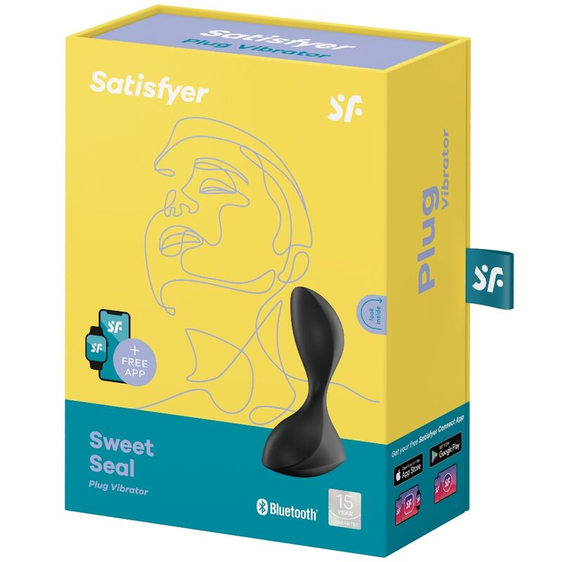SATISFYER CONNECT Application Plug Vibrant Sweet Seal Noir — vue arrière