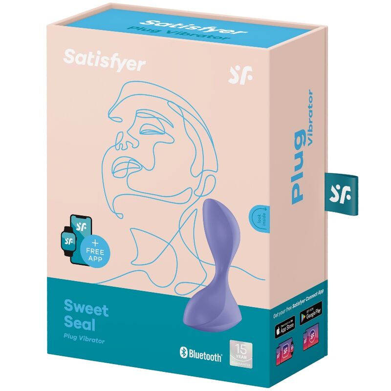 SATISFYER CONNECT Sweet Seal Bouchon Vibrant App Violet — vue arrière