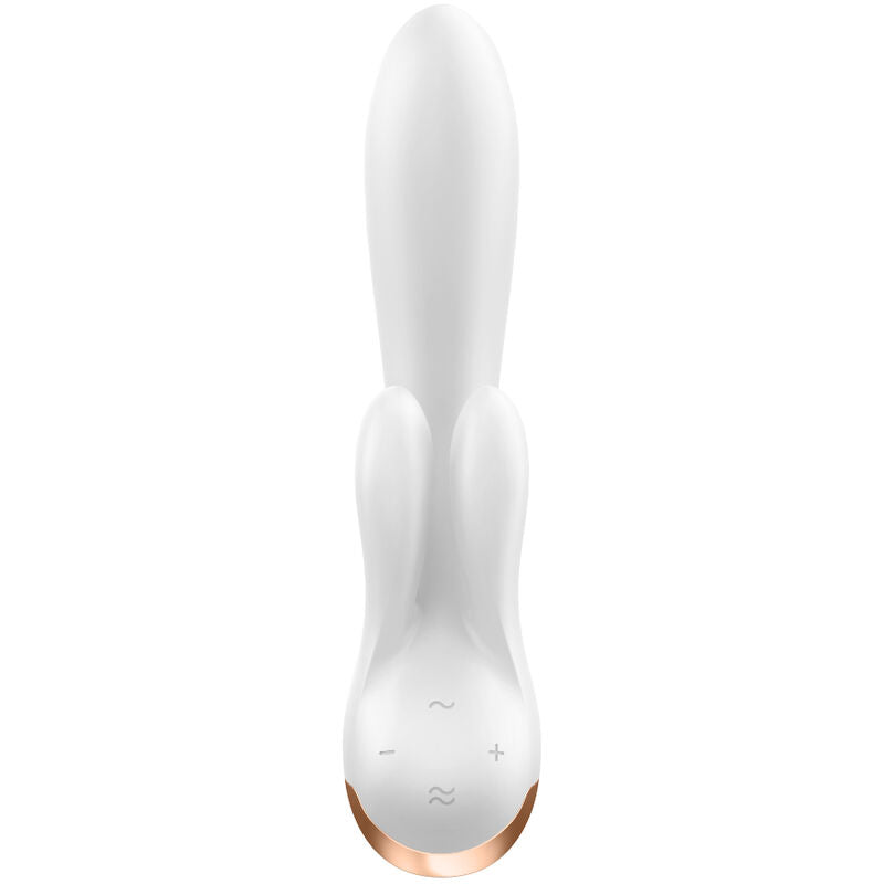 SATISFYER CONNECT APPLICATION VIBRATEUR DOUBLE FLEX BLANC — vue alternative