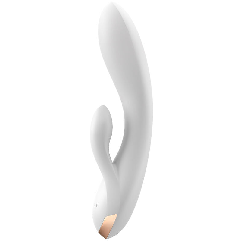 SATISFYER CONNECT APPLICATION VIBRATEUR DOUBLE FLEX BLANC — vue détaillée