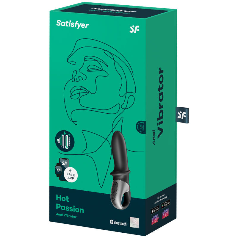 SATISFYER CONNECT APPLICATION VIBRATEUR ANAL HOT PASSION NOIR — vue arrière
