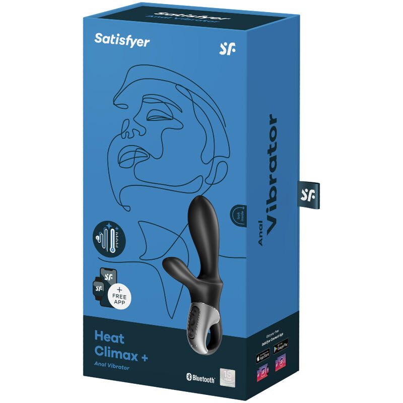 SATISFYER CONNECT APPLICATION HEAT CLIMAX+ VIBRATEUR ANAL NOIR — vue arrière
