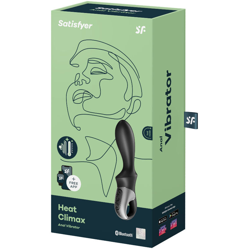 SATISFYER CONNECT APPLICATION VIBRATEUR ANAL HEAT CLIMAX NOIR — vue arrière