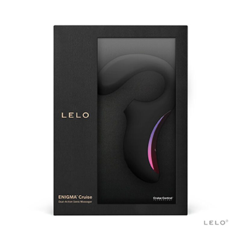 LELO Enigma Cruise Masseur Sonique Double Stimulation Noir — accessoires inclus