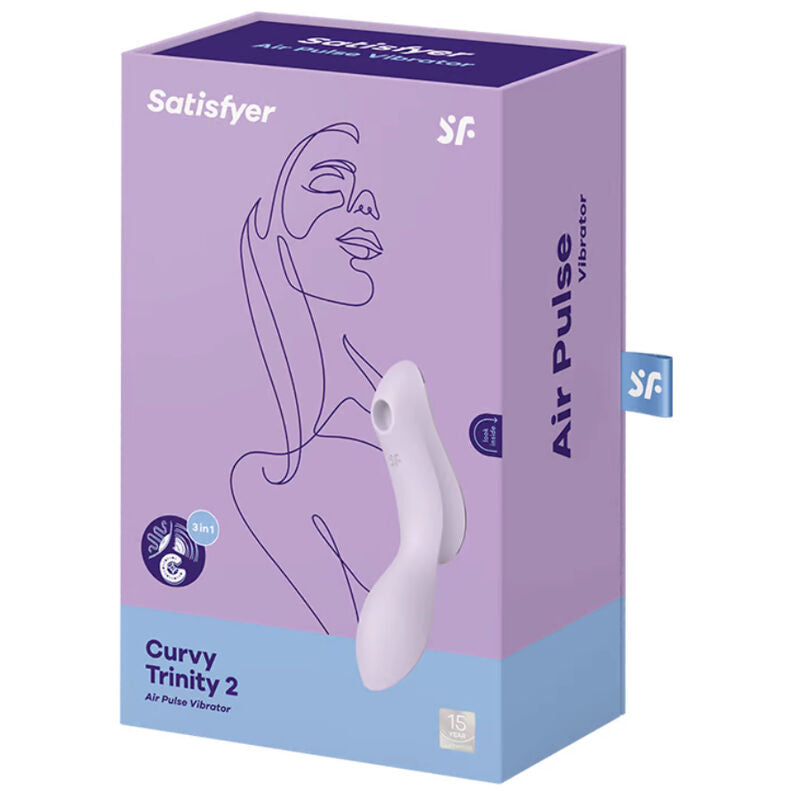 SATISFYER AIR PULSE Vibrateur Curvy Trinity 2 Air Pulse Violette — vue arrière