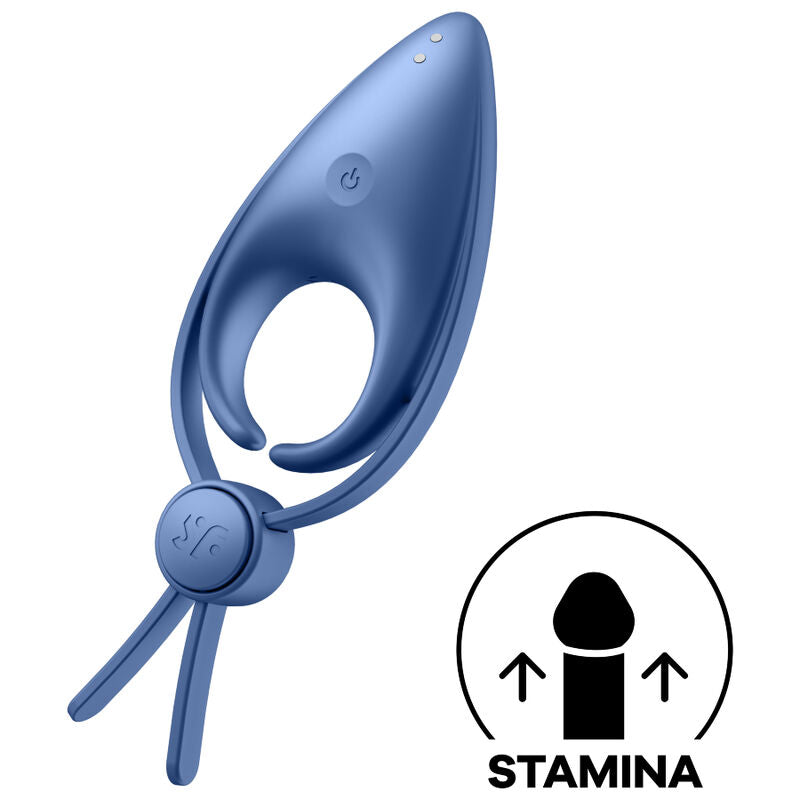 SATISFYER RING VIBRATEUR ANNEAU SNIPER BLEU - Aura Intime