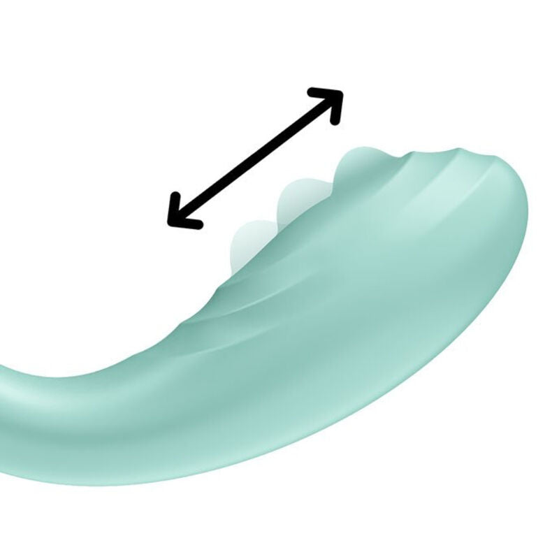 SATISFYER VIBRATOR Vibrateur Spot G Rrrolling Pleasure Vert — vue détaillée